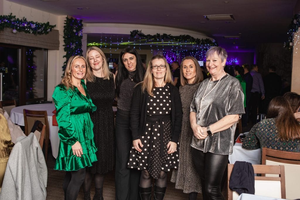 Group of christmas party guests