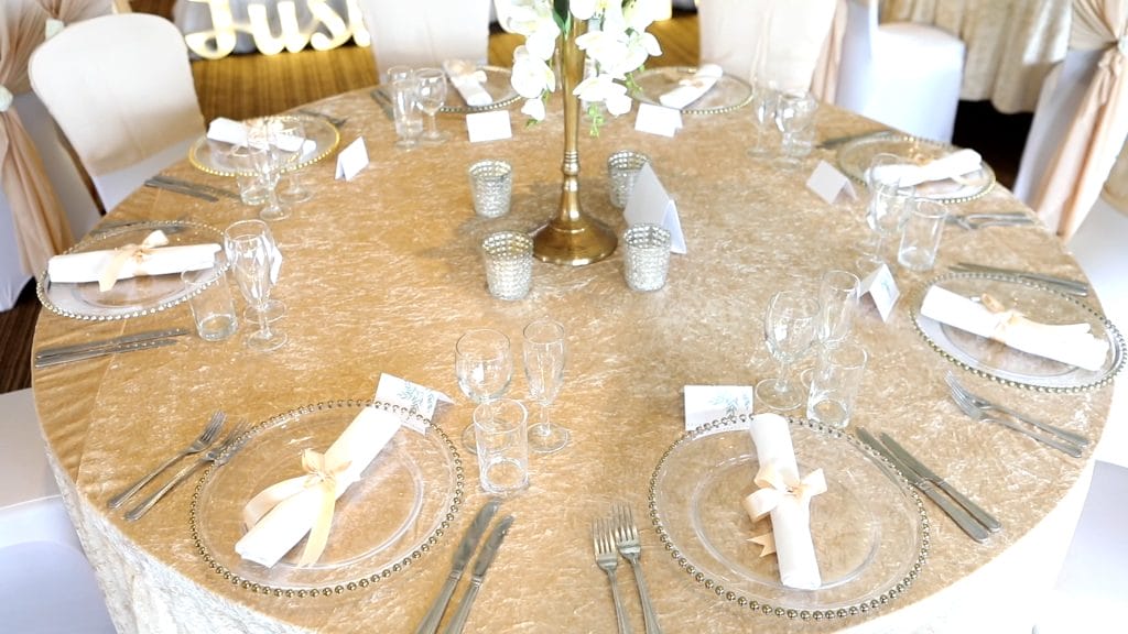 wedding venue in kent with decorated tables