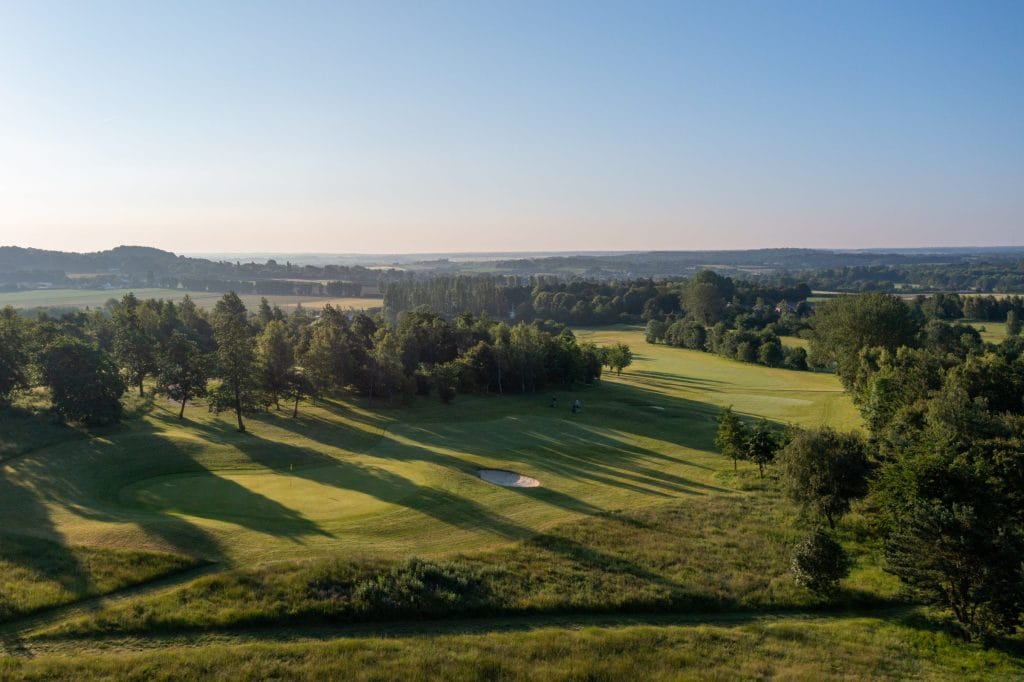 Golf course 18 holes with skyline in kent