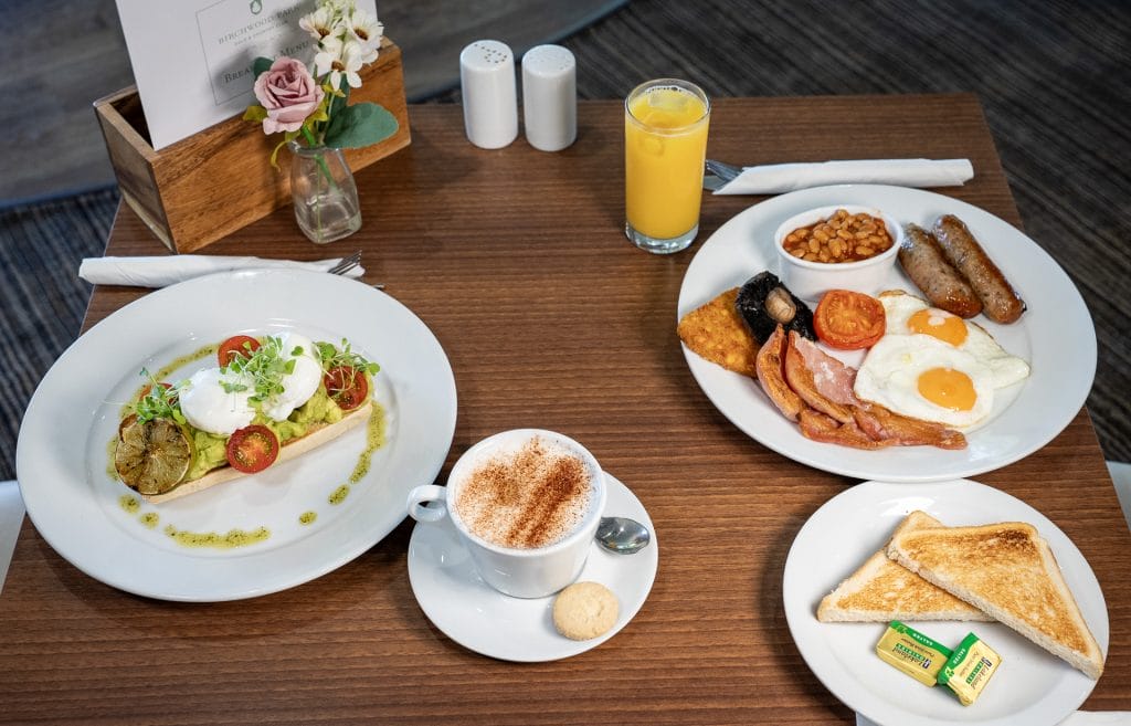 Breakfast food at restaurant in swanley