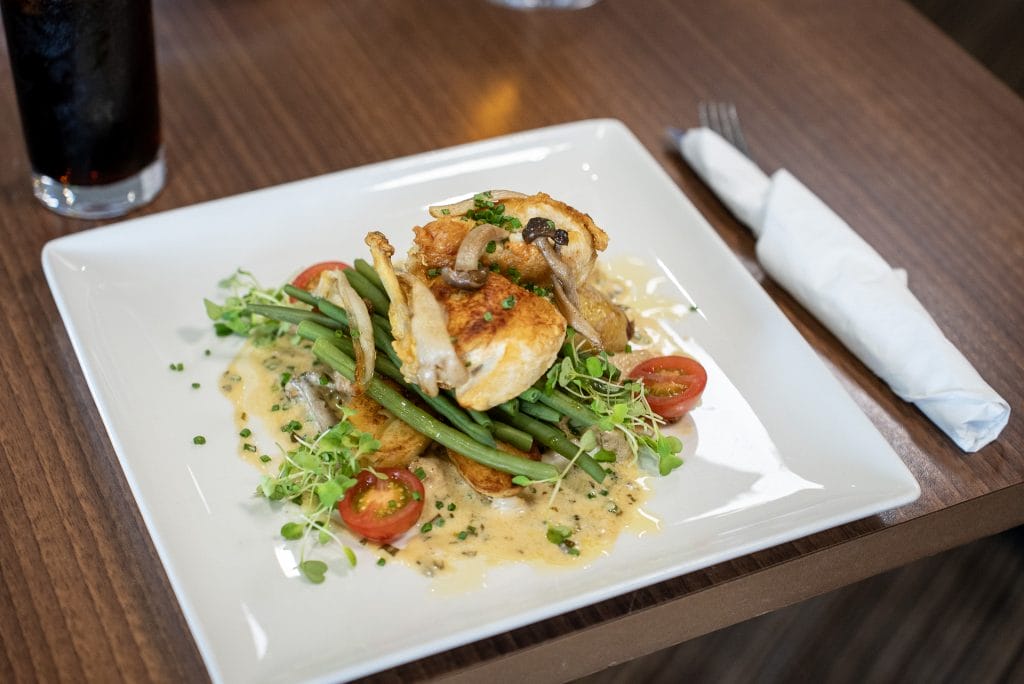 neatly presented salad on the table at a country club in kent