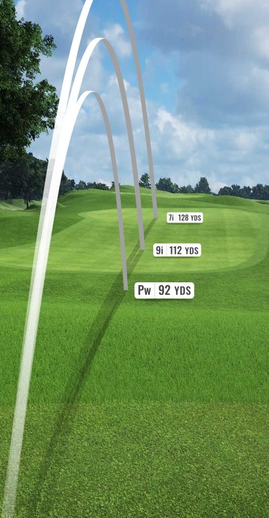 trackman shot distance animation