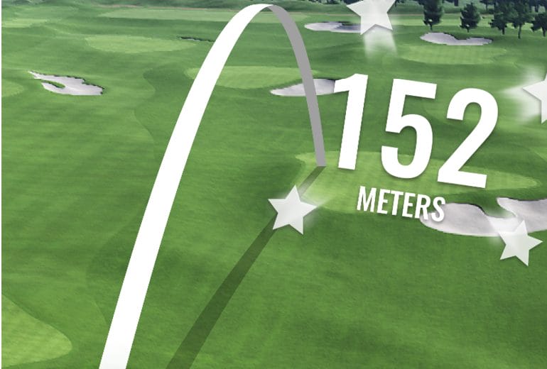 game on trackman at golf range in kent