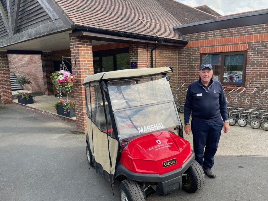 Electric marshall buggy at Birchwood Park in Kent